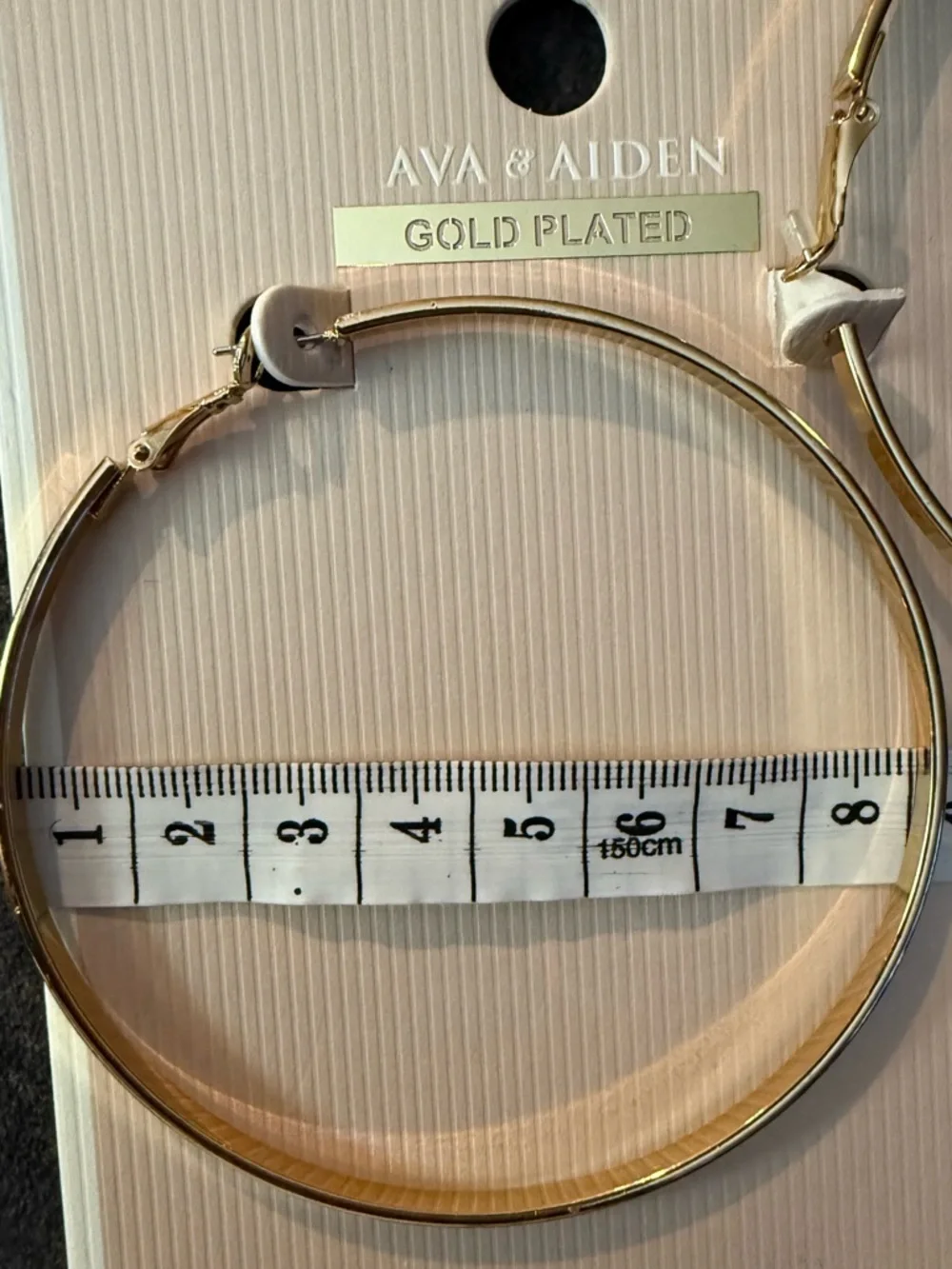 Ava & Aiden Ava & Aiden Gold Plated Square Edge Large Hoop Earrings